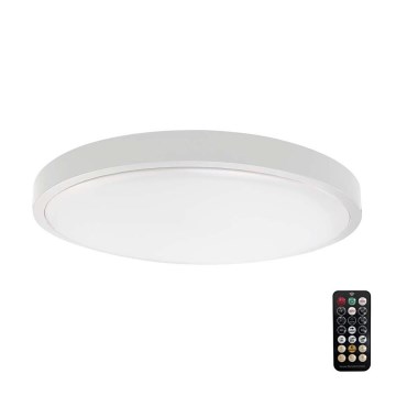 LED Vannas istabas griestu lampa ar sensoru SAMSUNG CHIP LED/18W/230V IP44 3000K d. 29 cm balta + tālvadības pults