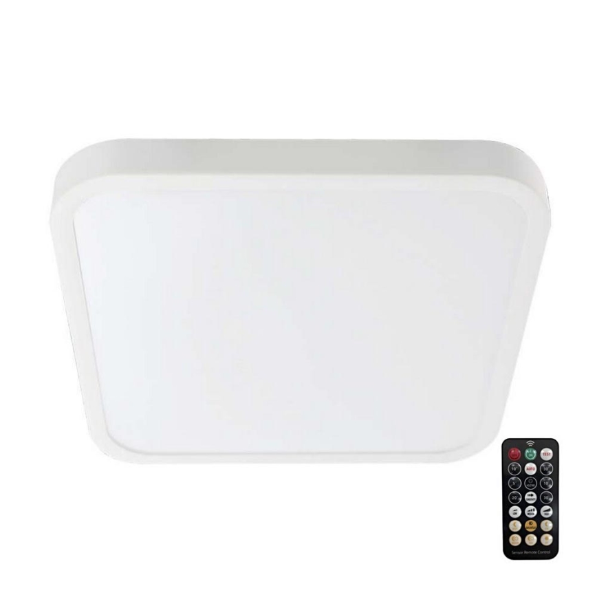 LED Vannas istabas griestu lampa ar sensoru SAMSUNG CHIP LED/18W/230V IP44 4000K 29x29 cm balta + tālvadības pults