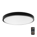 LED Vannas istabas griestu lampa ar sensoru SAMSUNG CHIP LED/18W/230V IP44 4000K d. 29 cm melna + tālvadības pults