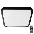 LED Vannas istabas griestu lampa ar sensoru SAMSUNG CHIP LED/36W/230V IP44 4000K 42x42 cm melna + tālvadības pults