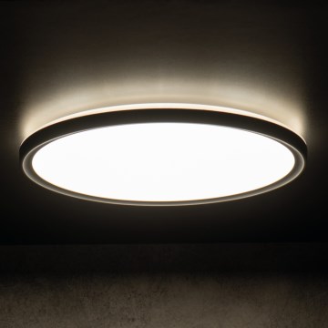 LED Vannas istabas griestu lampa AZPO LED/11,8W/230V d. 22,5 cm IP54 melna