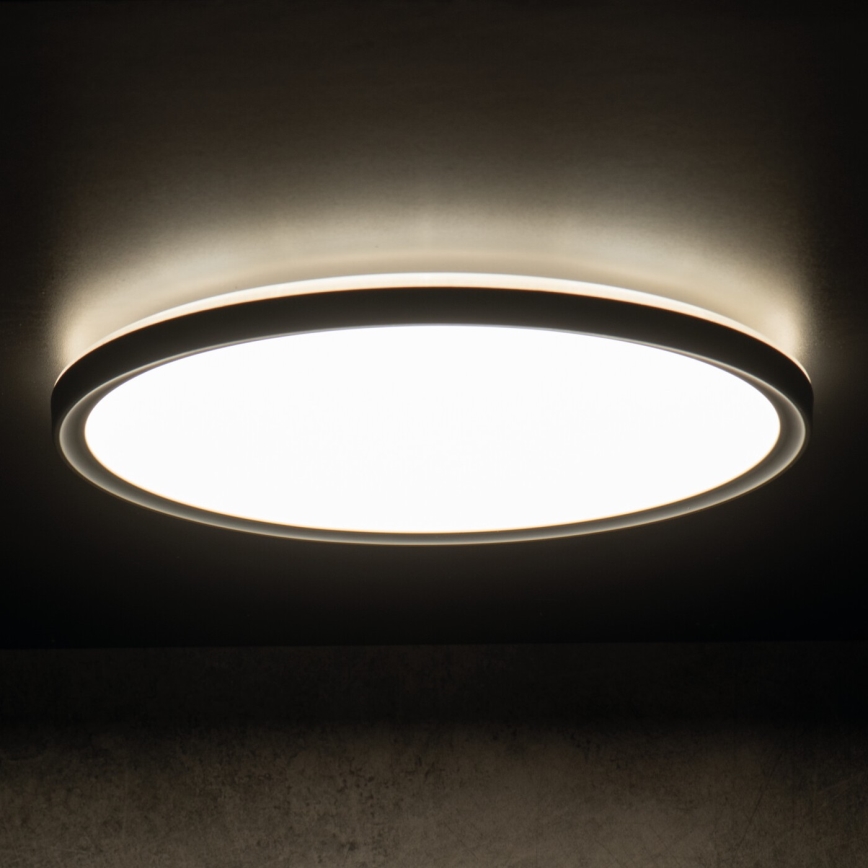 LED Vannas istabas griestu lampa AZPO LED/11,8W/230V d. 22,5 cm IP54 melna