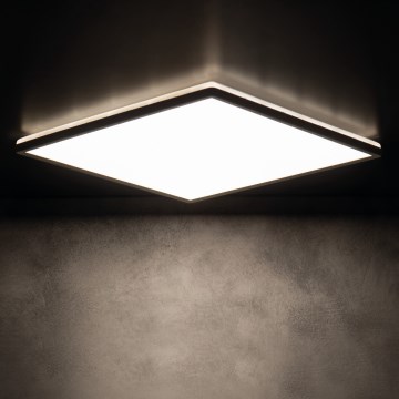 LED Vannas istabas griestu lampa AZPO LED/22W/230V 42x42 cm IP54 melna