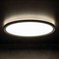 LED Vannas istabas griestu lampa AZPO LED/22W/230V d. 42 cm IP54 melna
