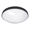 LED Vannas istabas griestu lampa CIRCLE LED/12W/230V 4000K d. 25 cm IP44 melna