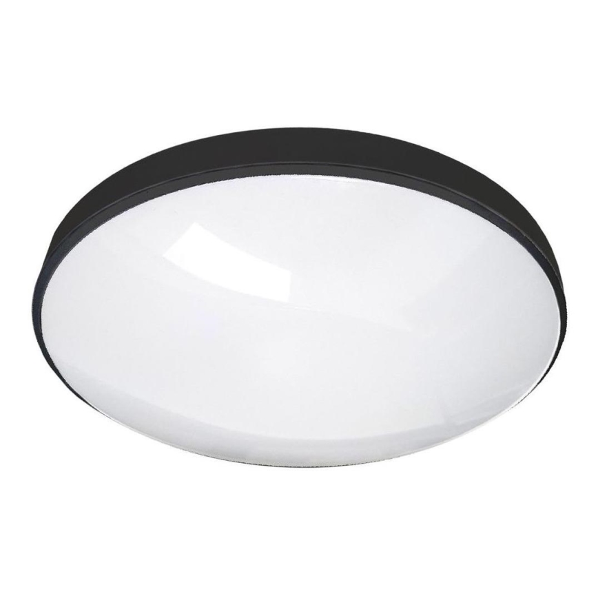 LED Vannas istabas griestu lampa CIRCLE LED/12W/230V 4000K d. 25 cm IP44 melna