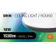 LED Vannas istabas griestu lampa CIRCLE LED/18W/230V 4000K d. 30 cm IP44 melna