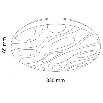 LED vannas istabas griestu lampa CLOUD LED/18W/230V d. 33 cm IP44