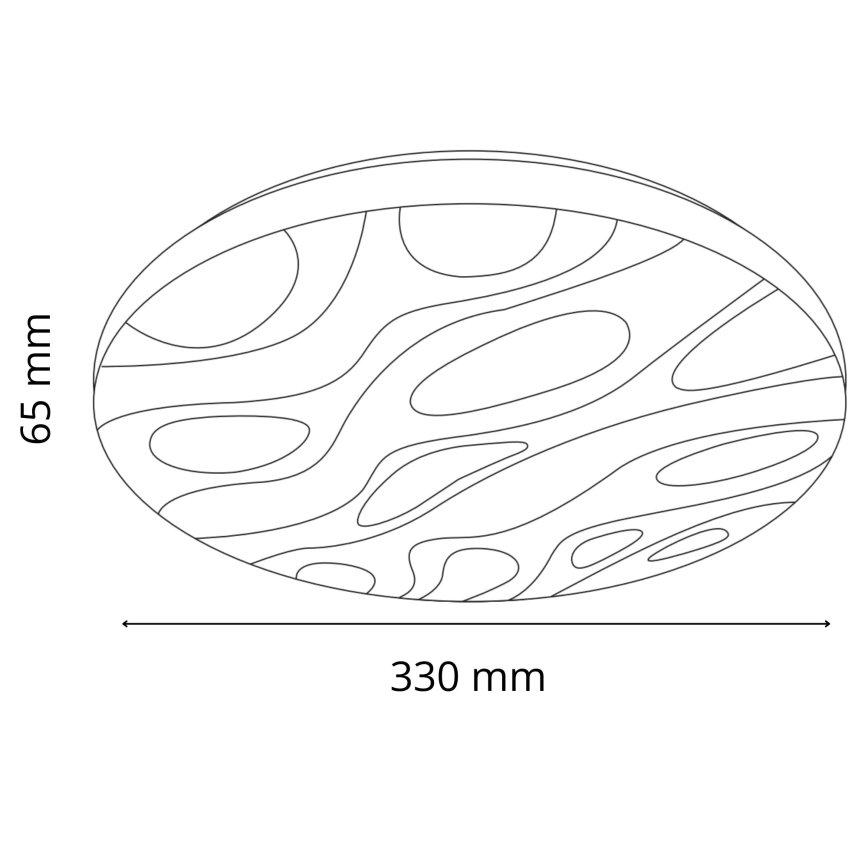 LED vannas istabas griestu lampa CLOUD LED/18W/230V d. 33 cm IP44