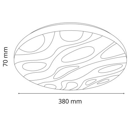 LED vannas istabas griestu lampa CLOUD LED/24W/230V d. 38 cm IP44