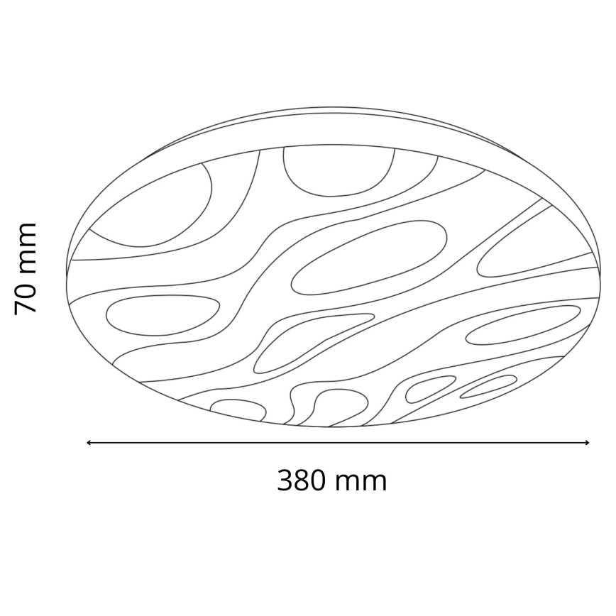 LED vannas istabas griestu lampa CLOUD LED/24W/230V d. 38 cm IP44