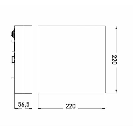 LED Vannas istabas griestu lampa LED/12W/230V 3000/4000/6000K 22x22 cm IP44