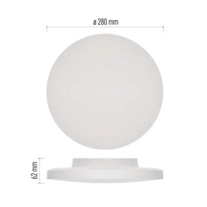 LED Vannas istabas griestu lampa LED/15W/230V 3000/4000/5700K IP55 balta