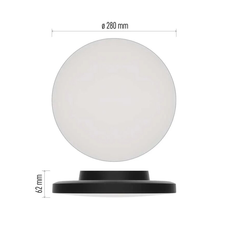 LED Vannas istabas griestu lampa LED/15W/230V 3000/4000/5700K IP55 melna