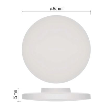 LED Vannas istabas griestu lampa LED/18W/230V 3000/4000/5700K IP55 balta