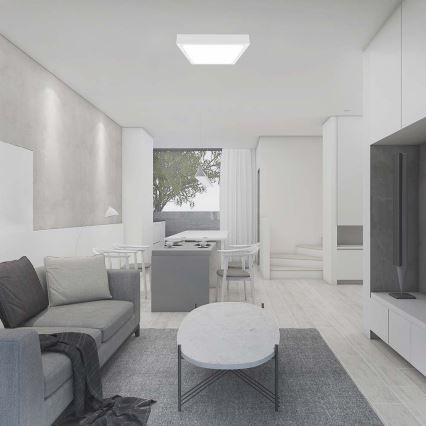 LED Vannas istabas griestu lampa LED/18W/230V 4000K IP44 22,5x22,5 cm balta