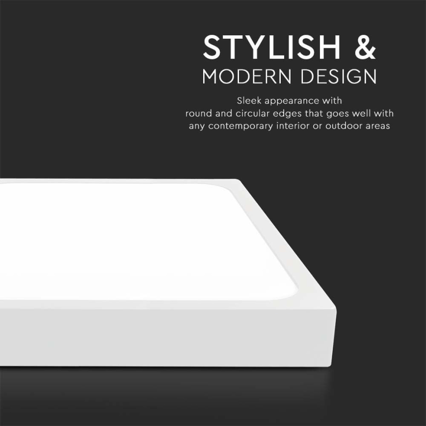 LED Vannas istabas griestu lampa LED/18W/230V 4000K IP44 22,5x22,5 cm balta