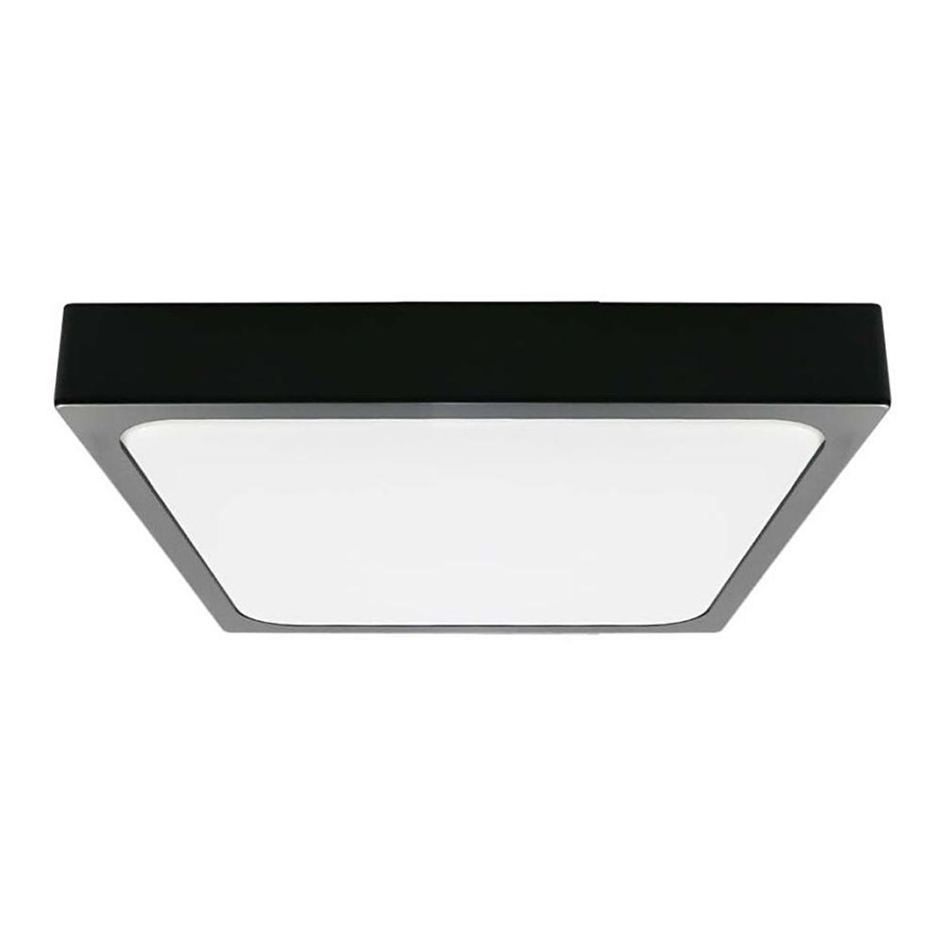 LED Vannas istabas griestu lampa LED/18W/230V 6500K IP44 22,5x22,5 cm melna