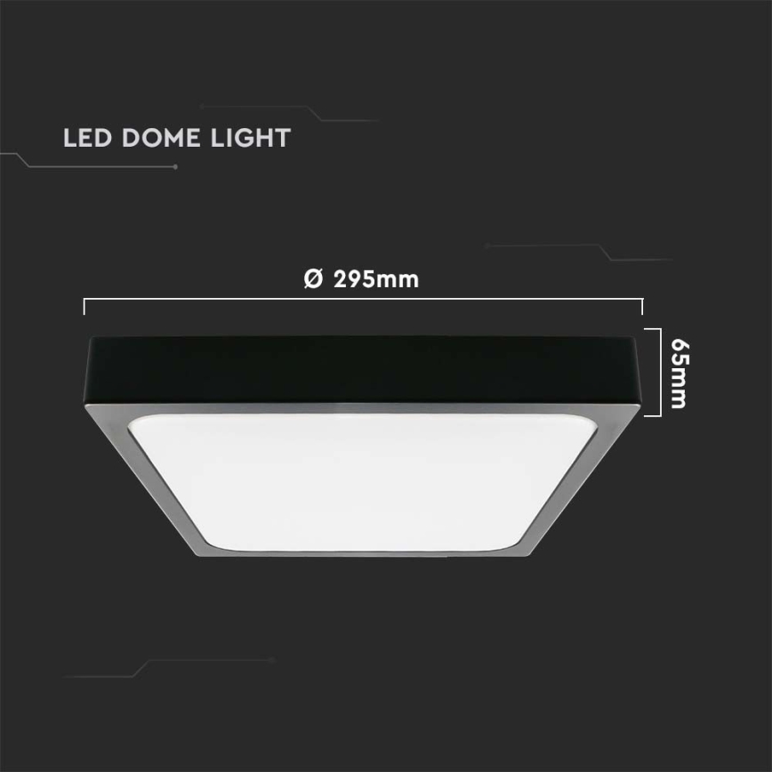 LED vannas istabas griestu lampa LED/24W/230V 6500K IP44 melna