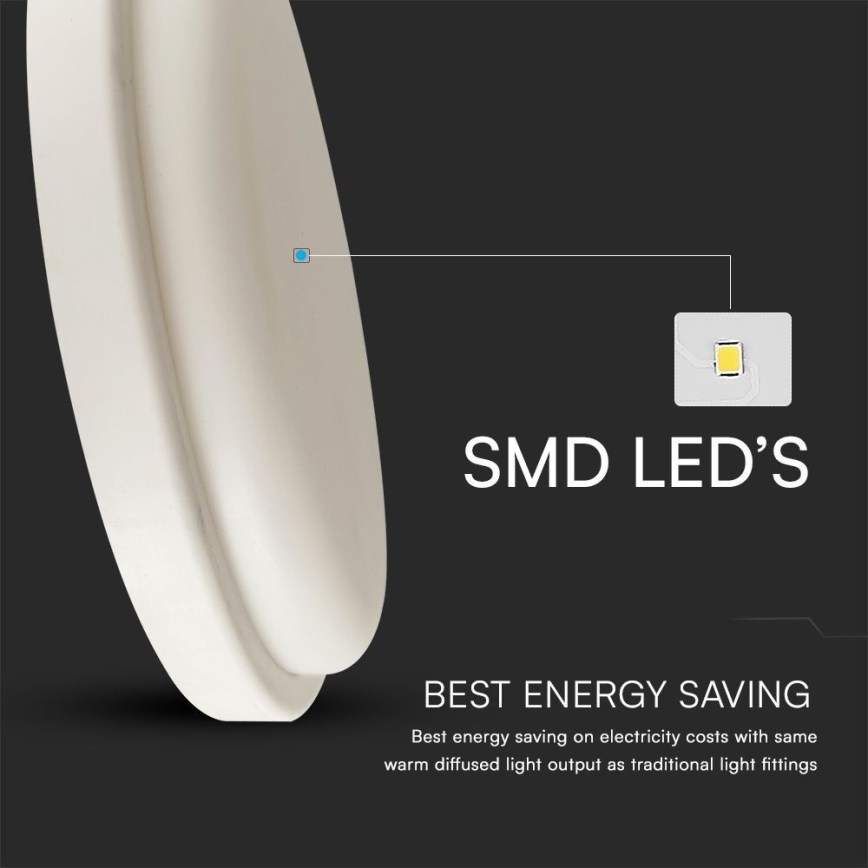 LED Vannas istabas griestu lampa LED/24W/230V 6500K IP54 d. 24 cm