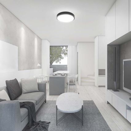 LED Vannas istabas griestu lampa SAMSUNG CHIP LED/24W/230V IP44 4000K d. 29 cm melna