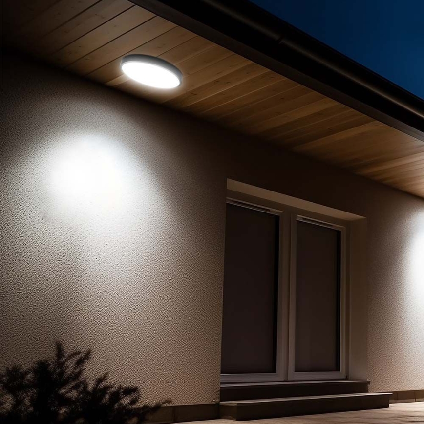 LED Vannas istabas griestu lampa SAMSUNG CHIP LED/24W/230V IP44 4000K d. 29 cm melna