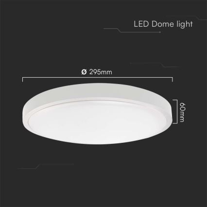 LED Vannas istabas griestu lampa SAMSUNG CHIP LED/24W/230V IP44 6500K d. 29 cm balta