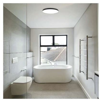 LED Vannas istabas griestu lampa LED/32W/230V 3000/4000/5700K IP55 melna