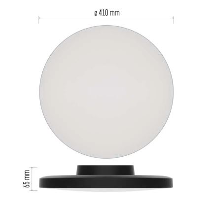 LED Vannas istabas griestu lampa LED/32W/230V 3000/4000/5700K IP55 melna