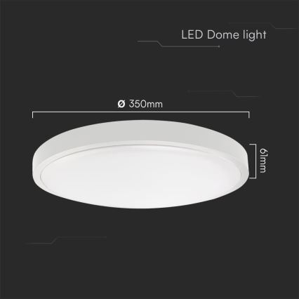 LED Vannas istabas griestu lampa SAMSUNG CHIP LED/36W/230V IP44 6500K d. 35 cm balta