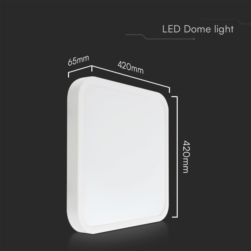 LED Vannas istabas griestu lampa SAMSUNG CHIP LED/48W/230V IP44 4000K 42x42 cm balta
