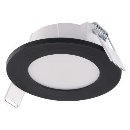 LED vannas istabas griestu lampa LORI LED/4,5W/230V IP65 2700/4000K Ø 8,5 cm melna