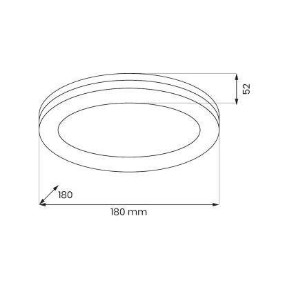LED vannas istabas griestu lampa MARLON LED/12W/230V Ø 18 cm IP54 balta