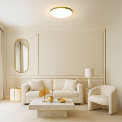 LED Vannas istabas griestu lampa MAYA LED/15W/230V d. 33 cm IP44 zelta