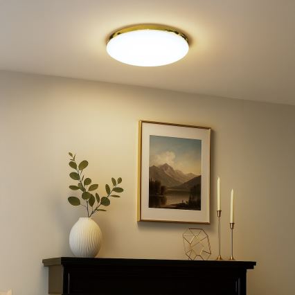 LED Vannas istabas griestu lampa MAYA LED/15W/230V d. 33 cm IP44 zelta