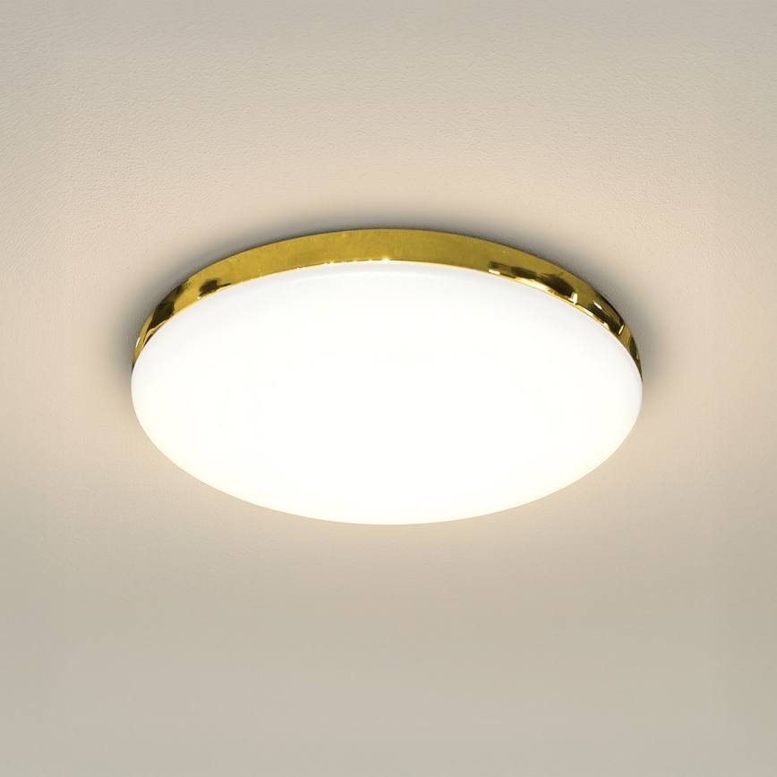 LED Vannas istabas griestu lampa MAYA LED/15W/230V d. 33 cm IP44 zelta