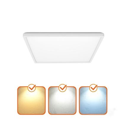 LED Vannas istabas griestu lampa NIVERA LED/12W/230V IP54 3000/4000/6000K 22,5x22,5 cm balta