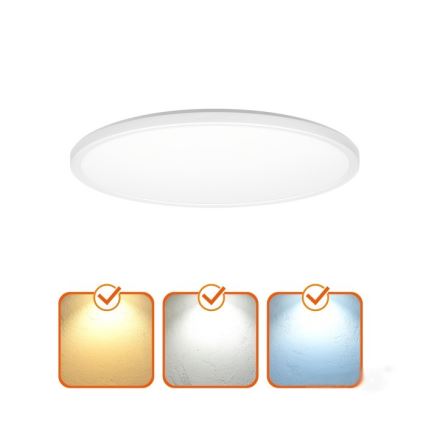LED Vannas istabas griestu lampa NIVERA LED/12W/230V IP54 3000/4000/6000K d. 22,5 cm balta