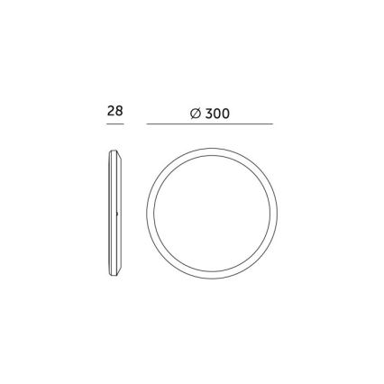 LED vannas istabas griestu lampa NIVERA LED/18W/230V IP54 3000/4000/6000K diam. 30 cm balta