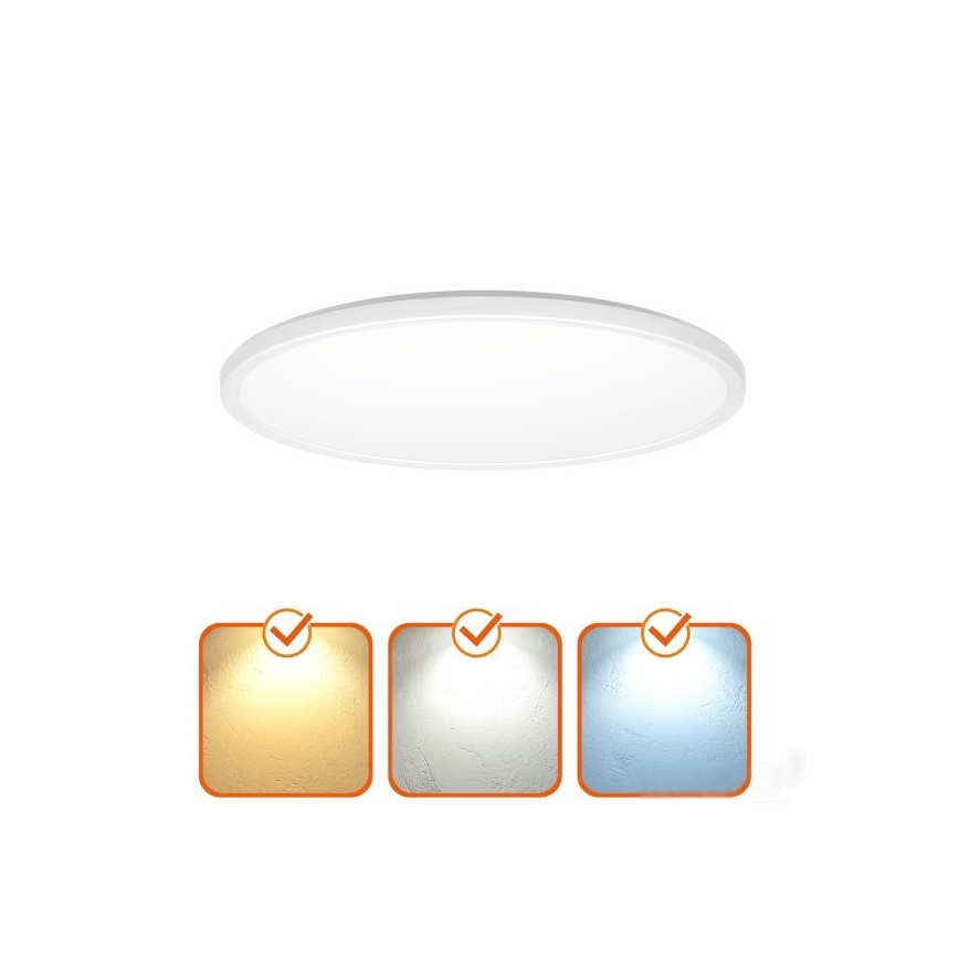 LED Vannas istabas griestu lampa NIVERA LED/24W/230V IP54 3000/4000/6000K d. 30 cm balta