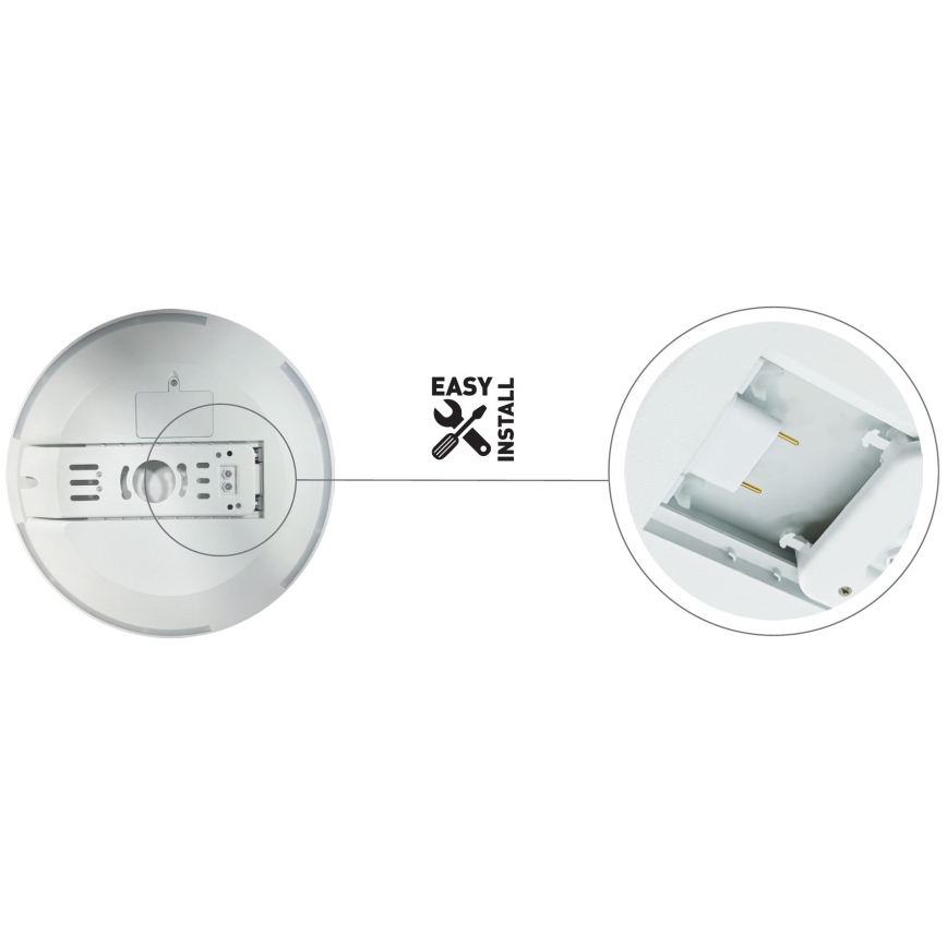 LED Aptumšojama vannas istabas griestu lampa SLIDE LED/6/12/18/24W/230V 2900/4000/6200K IP44 balta