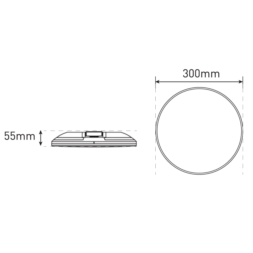 LED Aptumšojama vannas istabas griestu lampa SLIDE LED/6/12/18/24W/230V 2900/4000/6200K IP44 balta
