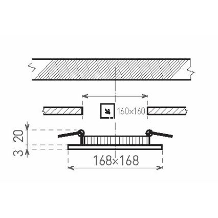 LED Vannas istabas iebūvējamais gaismeklis VEGA LED/12W/230V 2800K 16,8 cm IP44