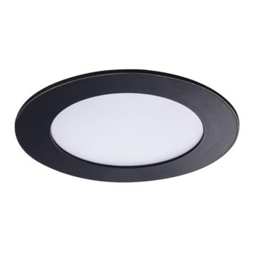 LED Vannas istabas iegremdējams gaismeklis ROUNDA LED/6W/230V IP44 melns d. 12 cm