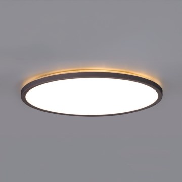 LED Vannas istabas lampa ar kustības un krēslas sensoru NIVERA LED/18W/230V IP54 3000/4000/6000K d. 30 cm melna + tālvadības pults