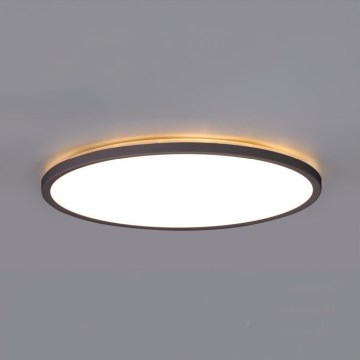 LED Vannas istabas lampa ar kustības un krēslas sensoru NIVERA LED/24W/230V IP54 3000/4000/6000K d. 30 cm melna + tālvadības pults