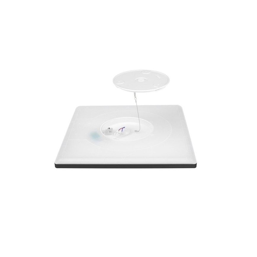 LED Vannas istabas lampa ar kustības un krēslas sensoru NIVERA LED/24W/230V IP54 3000/4000/6000K 30x30 cm melna + tālvadības pults