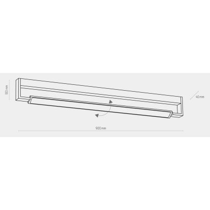 LED Vannas istabas sienas gaismeklis DEKSTER LED/36W/230V IP44 balts