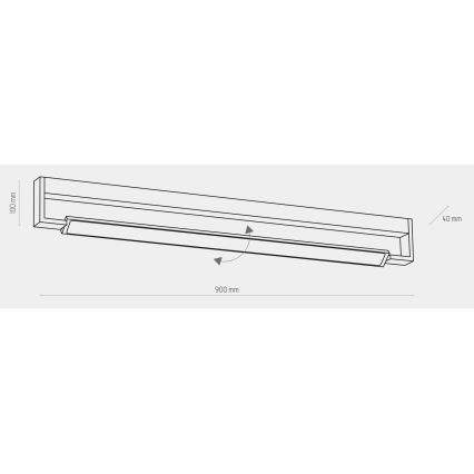 LED Vannas istabas sienas gaismeklis DEKSTER LED/36W/230V IP44 melns
