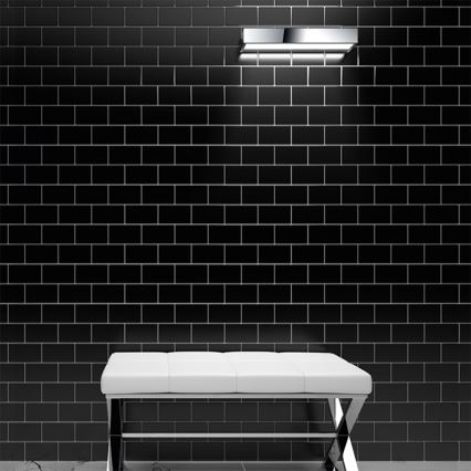 LED vannas istabas sienas gaismeklis LED/9W/230V 40 cm IP44 spīdīgs hroms
